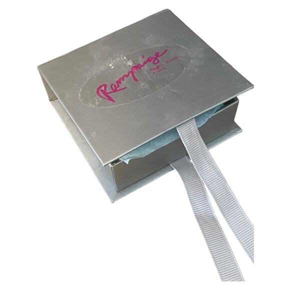 Vintage Rampaige Custom Made Seed Pearl and Pink Green Quartz Pierced Earrings - Picture 6 of 7